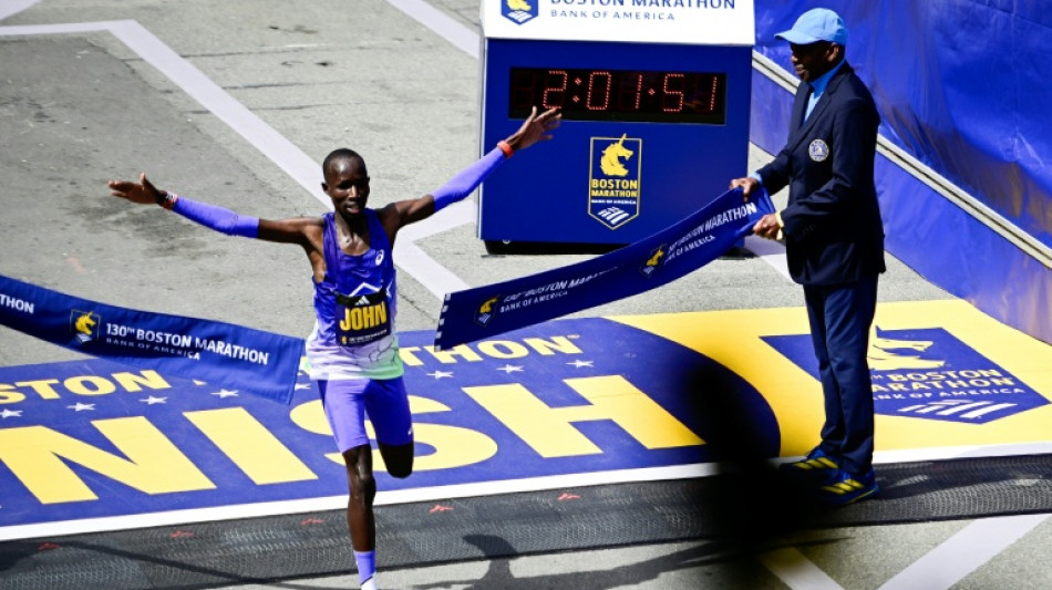 Athl&eacute;tisme: les K&eacute;nyans Korir et Lokedi gagnent le marathon de Boston comme en 2025