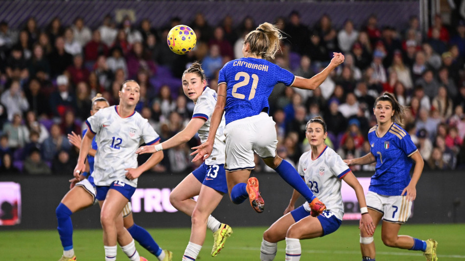 Calcio donne:Italia sconfitta 3-0 nella prima amichevole con Usa