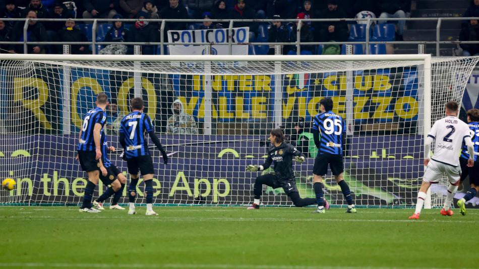 Frenata Inter, con il Bologna &egrave; 2-2