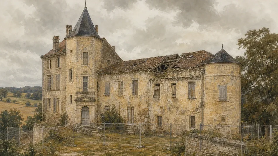 Le ch&acirc;teau d&rsquo;Esclignac des fr&egrave;res Bogdanoff reste menac&eacute; d&rsquo;effondrement