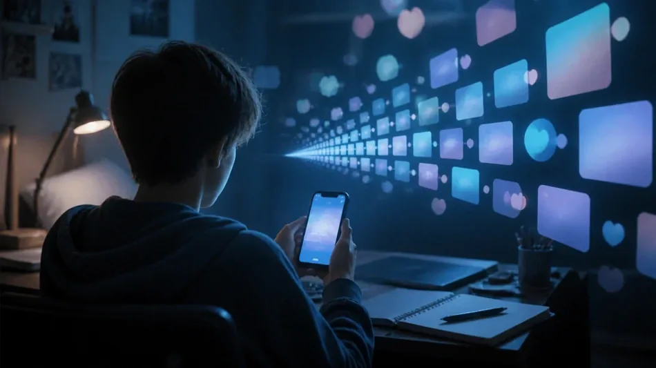 El dise&ntilde;o de las redes sociales refuerza el uso repetitivo entre los menores