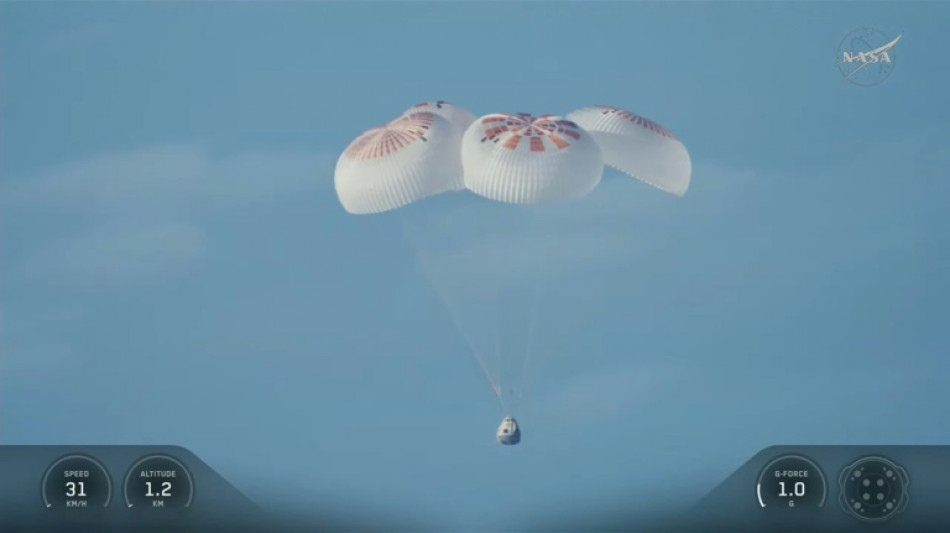 Los cuatro astronautas de Crew 12 retornaron a la Tierra