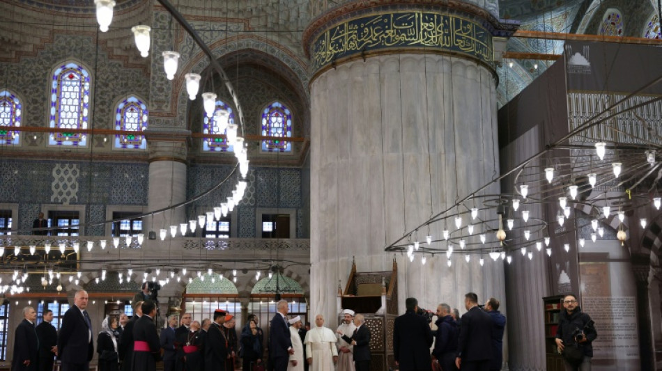 En Turquie, L&eacute;on XIV visite la Mosqu&eacute;e bleue d'Istanbul