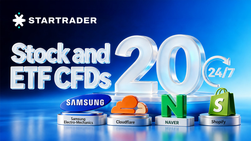 STARTRADER Adds 20 Stock and ETF CFDs to Its 24/7 Trading Range